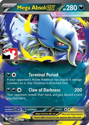 Mega Absol ex - 086/132 86 - [Prize Pack Series Cards] Holofoil