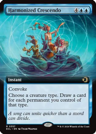Harmonized Crescendo (Extended Art) (ECL-357) - [Lorwyn Eclipsed] Foil
