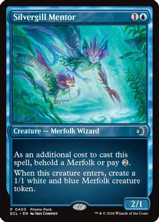 Silvergill Mentor (PPECL-403) - [Promo Pack: Lorwyn Eclipsed] Foil