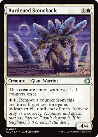 Burdened Stoneback (ECL-008) - [Lorwyn Eclipsed]
