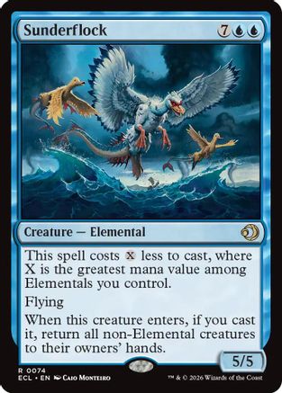 Sunderflock (ECL-074) - [Lorwyn Eclipsed] Foil