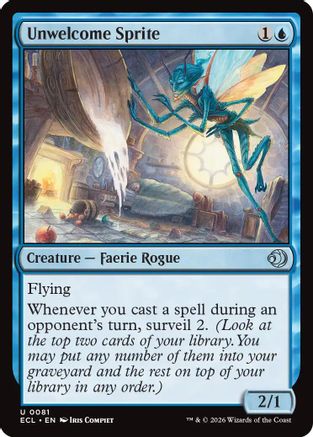 Unwelcome Sprite (ECL-081) - [Lorwyn Eclipsed] Foil