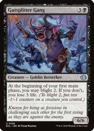 Gutsplitter Gang (ECL-106) - [Lorwyn Eclipsed] Foil