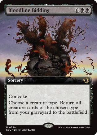 Bloodline Bidding (Extended Art) (ECL-359) - [Lorwyn Eclipsed] Foil