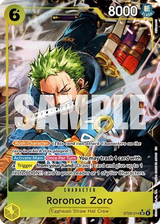 Roronoa Zoro (Full Art) (ST29-014) - Starter Deck 29: Egghead