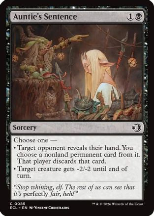 Auntie's Sentence (ECL-085) - [Lorwyn Eclipsed] Foil