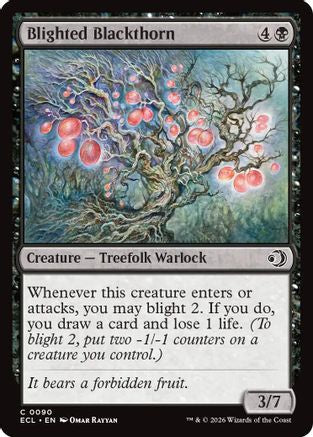 Blighted Blackthorn (ECL-090) - [Lorwyn Eclipsed] Foil