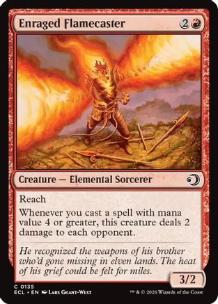 Enraged Flamecaster (ECL-135) - [Lorwyn Eclipsed]