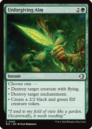 Unforgiving Aim (ECL-200) - [Lorwyn Eclipsed] Foil