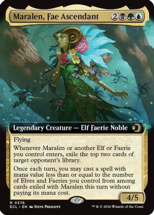 Maralen, Fae Ascendant (Extended Art) (ECL-376) - [Lorwyn Eclipsed] Foil