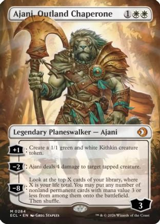 Ajani, Outland Chaperone (Borderless) (ECL-284) - [Lorwyn Eclipsed]