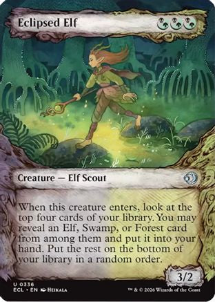 Eclipsed Elf (Showcase) (ECL-336) - [Lorwyn Eclipsed]