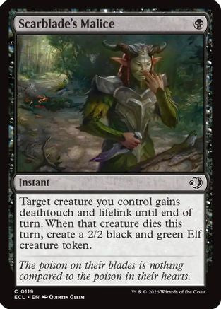 Scarblade's Malice (ECL-119) - [Lorwyn Eclipsed]