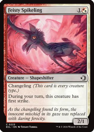 Feisty Spikeling (ECL-223) - [Lorwyn Eclipsed] Foil