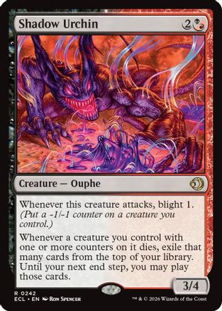 Shadow Urchin (ECL-242) - [Lorwyn Eclipsed] Foil