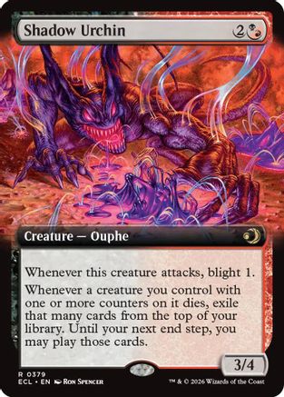 Shadow Urchin (Extended Art) (ECL-379) - [Lorwyn Eclipsed] Foil