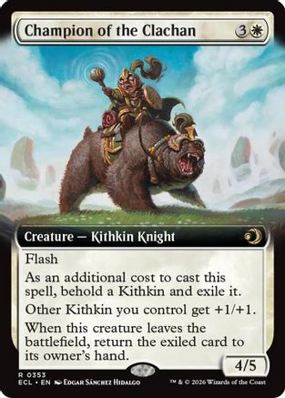 Champion of the Clachan (Extended Art) (ECL-353) - [Lorwyn Eclipsed]