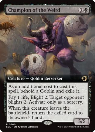Champion of the Weird (Extended Art) (ECL-360) - [Lorwyn Eclipsed] Foil