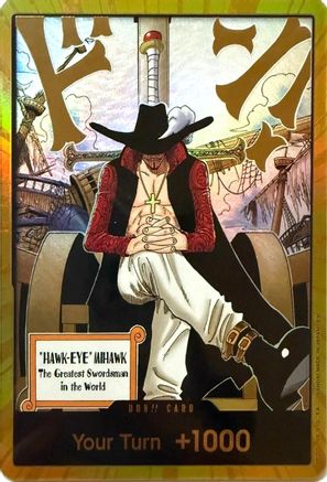 DON!! Card (Dracule Mihawk) (Gold) - The Azure Sea's Seven