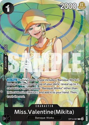 Miss.Valentine(Mikita) (Dash Pack) (OP14-087) - The Azure Sea's Seven