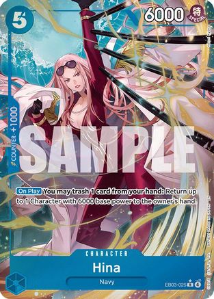 Hina (Alternate Art) (EB03-025) - Extra Booster: One Piece Heroines Edition