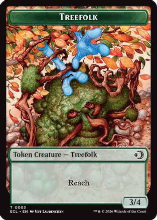 Treefolk // Goblin Double-Sided Token (ECL-3 // 6) - [Lorwyn Eclipsed] Foil