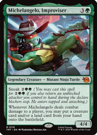 Michelangelo, Improviser (TMT-119) - [Teenage Mutant Ninja Turtles]