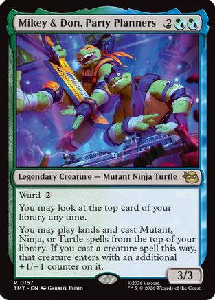 Mikey & Don, Party Planners (TMT-157) - [Teenage Mutant Ninja Turtles] Foil