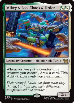 Mikey & Leo, Chaos & Order (TMT-157) - [Teenage Mutant Ninja Turtles] Foil