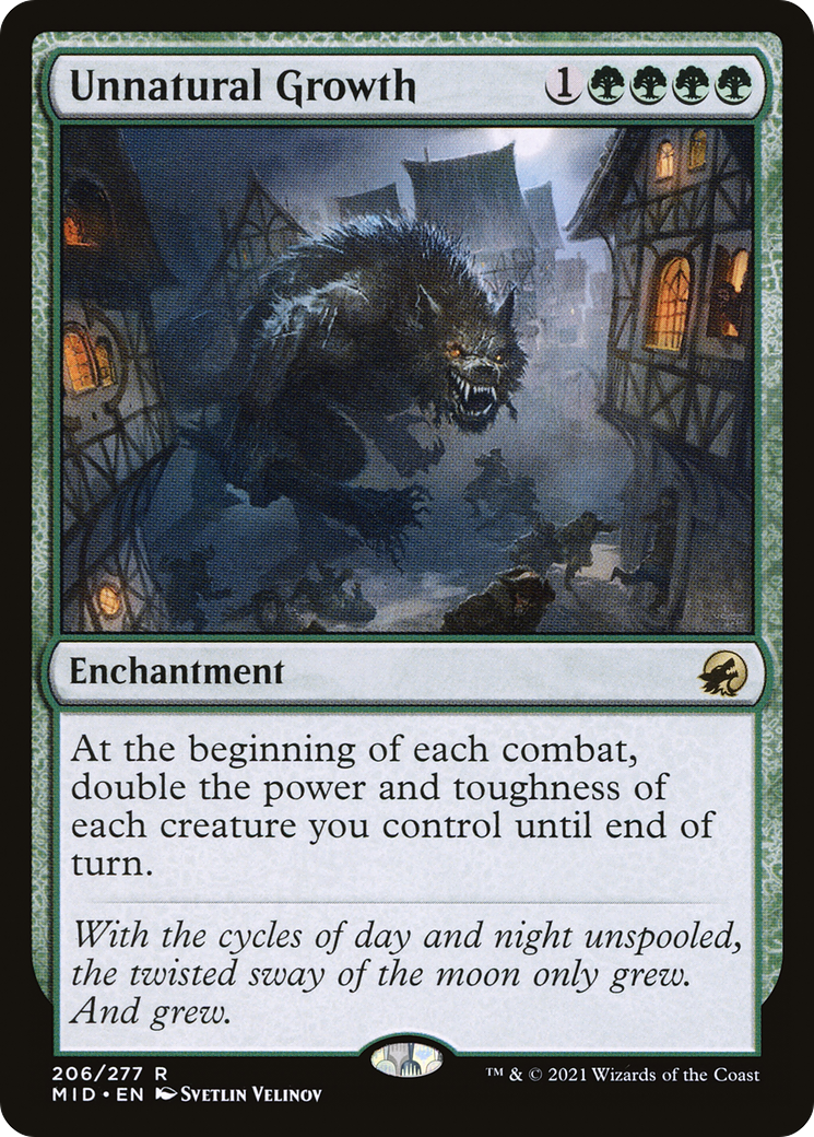 Unnatural Growth (MID-206) - [Innistrad: Midnight Hunt] Foil