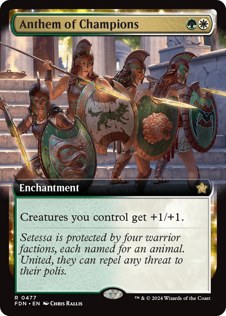 Anthem of Champions (FDN-477) - [Foundations]: (Extended Art) Foil