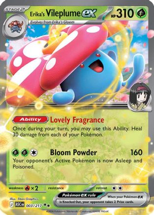 Erika's Vileplume ex 3 - [ME Ascended Heroes] Holofoil