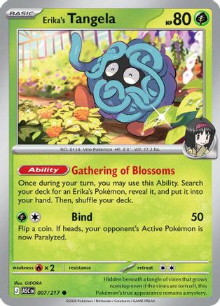 Erika's Tangela - 007/217 7 - [ME Ascended Heroes] Reverse Holofoil
