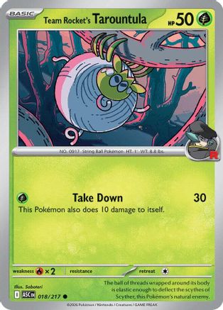 Team Rocket's Tarountula 18 - [ME Ascended Heroes] Reverse Holofoil