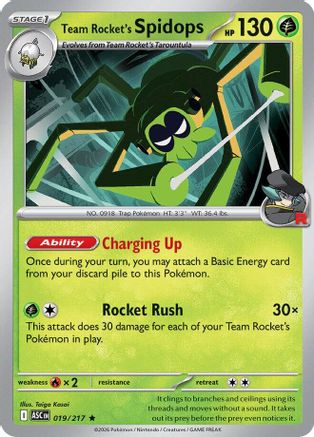 Team Rocket's Spidops 19 - [ME Ascended Heroes] Holofoil