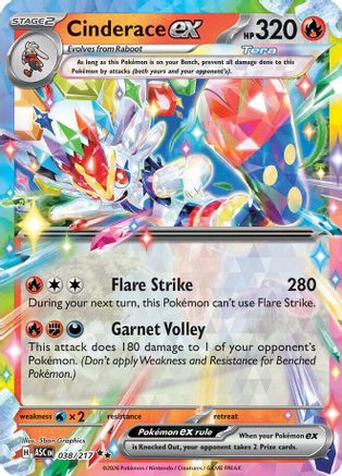 Cinderace ex 38 - [ME Ascended Heroes] Holofoil