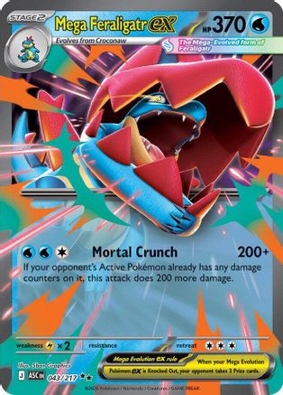 Mega Feraligatr ex - 043/217 43 - [ME Ascended Heroes] Holofoil