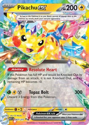 Pikachu ex - 057/217 57 - [ME Ascended Heroes] Holofoil