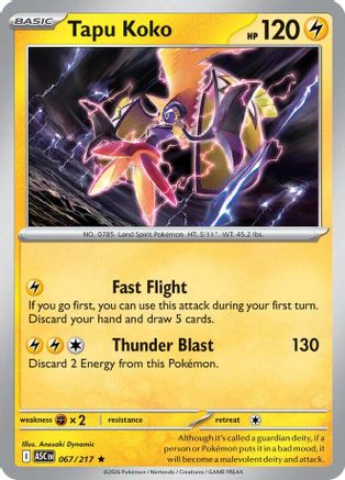 Tapu Koko 67 - [ME Ascended Heroes] Reverse Holofoil