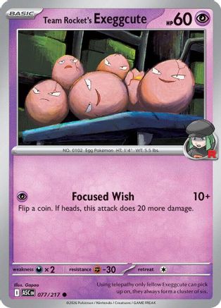 Team Rocket's Exeggcute 77 - [ME Ascended Heroes] Reverse Holofoil