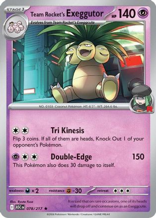 Team Rocket's Exeggutor 78 - [ME Ascended Heroes] Holofoil