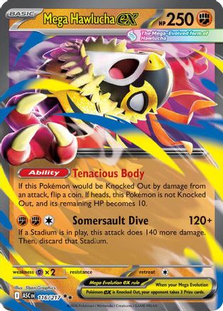 Mega Hawlucha ex - 116/217 116 - [ME Ascended Heroes] Holofoil