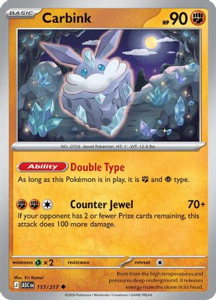 Carbink - 117/217 117 - [ME Ascended Heroes] Reverse Holofoil