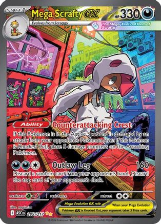 Mega Scrafty ex - 285/217 285 - [ME Ascended Heroes] Holofoil