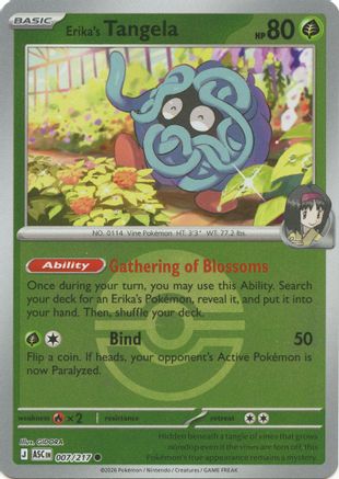 Erika's Tangela - 007/217 (Poke Ball) 7 - [ME Ascended Heroes] Reverse Holofoil