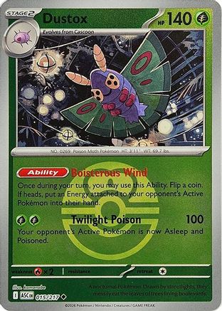 Dustox - 015/217 (Love Ball) 15 - [ME Ascended Heroes] Reverse Holofoil