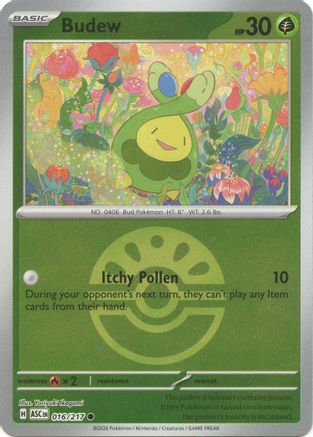 Budew - 016/217 (Friend Ball) 16 - [ME Ascended Heroes] Reverse Holofoil