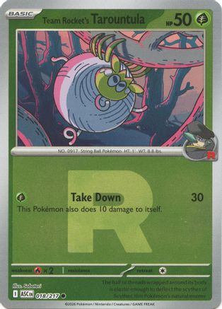 Team Rocket's Tarountula (Team Rocket) 18 - [ME Ascended Heroes] Reverse Holofoil