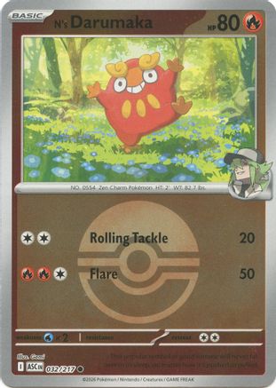 N's Darumaka (Poke Ball) 32 - [ME Ascended Heroes] Reverse Holofoil