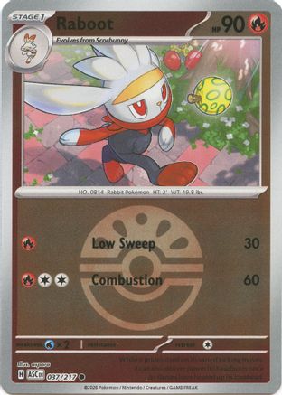 Raboot (Friend Ball) 37 - [ME Ascended Heroes] Reverse Holofoil